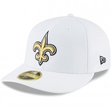 Men's New Orleans Saints New Era White Omaha Low Profile 59FIFTY Fitted Hat 3156593